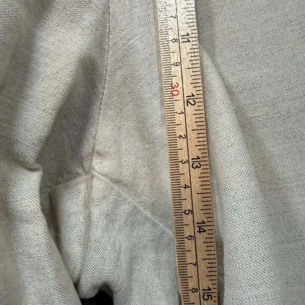 Lands End Pants Mens 40 Beige Linen Blend Traditional Fit Chino Slacks Casual